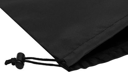 Drawstring Pouch with Toggle (12 x 16 Inch, Black) Nylon Cinch Bag for Travel, Shoes, Gym and Storage