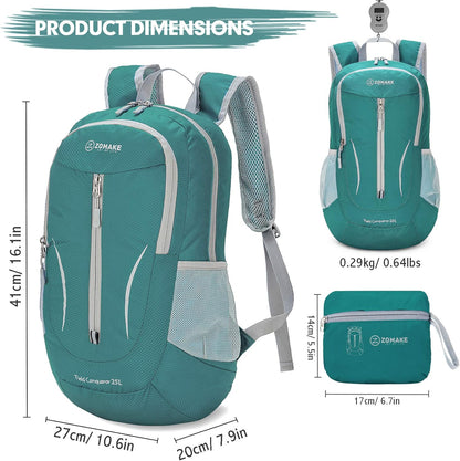 Ultra Lightweight Packable Backpack 25L - Foldable Hiking Backpacks Water Resistant Small Folding Daypack for Travel(Navy Blue)