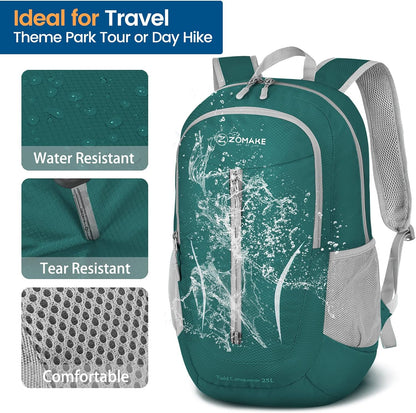 Ultra Lightweight Packable Backpack 25L - Foldable Hiking Backpacks Water Resistant Small Folding Daypack for Travel(Navy Blue)