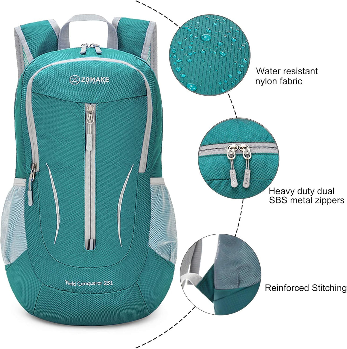 Ultra Lightweight Packable Backpack 25L - Foldable Hiking Backpacks Water Resistant Small Folding Daypack for Travel(Navy Blue)