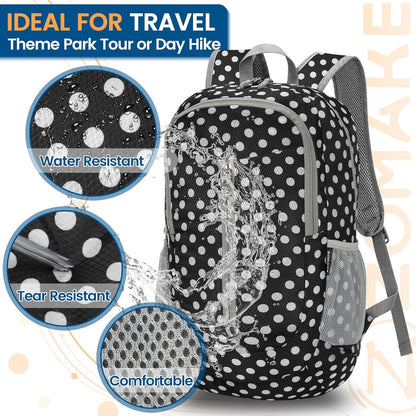 Ultra Lightweight Packable Backpack 25L - Foldable Hiking Backpacks Water Resistant Small Folding Daypack for Travel(Navy Blue)