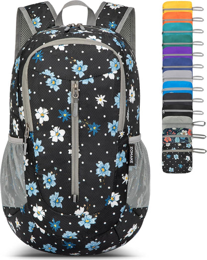 Ultra Lightweight Packable Backpack 25L - Foldable Hiking Backpacks Water Resistant Small Folding Daypack for Travel(Navy Blue)