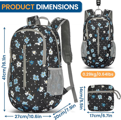 Ultra Lightweight Packable Backpack 25L - Foldable Hiking Backpacks Water Resistant Small Folding Daypack for Travel(Navy Blue)