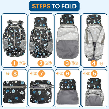 Ultra Lightweight Packable Backpack 25L - Foldable Hiking Backpacks Water Resistant Small Folding Daypack for Travel(Navy Blue)
