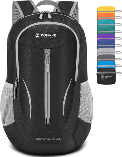 Ultra Lightweight Packable Backpack 25L - Foldable Hiking Backpacks Water Resistant Small Folding Daypack for Travel(Navy Blue)