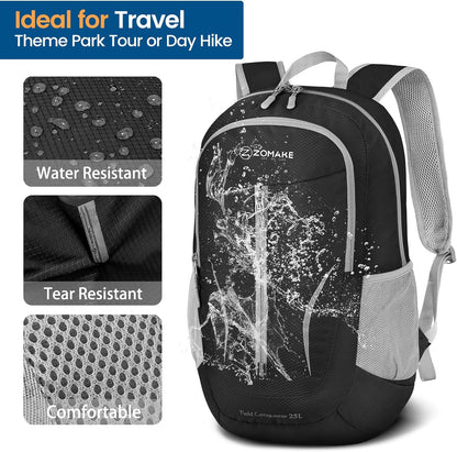 Ultra Lightweight Packable Backpack 25L - Foldable Hiking Backpacks Water Resistant Small Folding Daypack for Travel(Navy Blue)