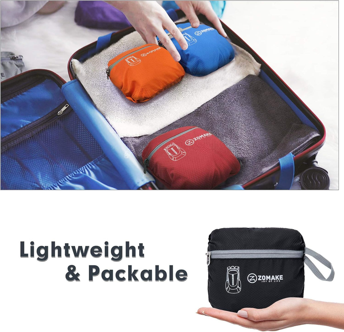 Ultra Lightweight Packable Backpack 25L - Foldable Hiking Backpacks Water Resistant Small Folding Daypack for Travel(Navy Blue)