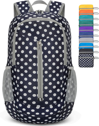 Ultra Lightweight Packable Backpack 25L - Foldable Hiking Backpacks Water Resistant Small Folding Daypack for Travel(Navy Blue)