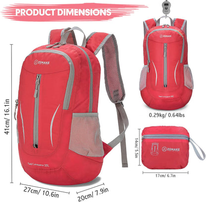 Ultra Lightweight Packable Backpack 25L - Foldable Hiking Backpacks Water Resistant Small Folding Daypack for Travel(Navy Blue)