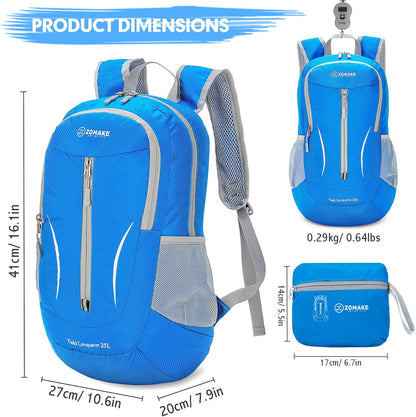 Ultra Lightweight Packable Backpack 25L - Foldable Hiking Backpacks Water Resistant Small Folding Daypack for Travel(Navy Blue)