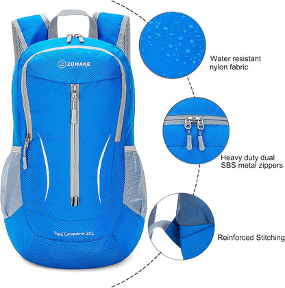 Ultra Lightweight Packable Backpack 25L - Foldable Hiking Backpacks Water Resistant Small Folding Daypack for Travel(Navy Blue)