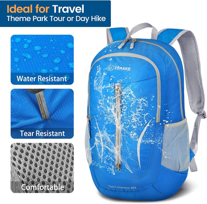 Ultra Lightweight Packable Backpack 25L - Foldable Hiking Backpacks Water Resistant Small Folding Daypack for Travel(Navy Blue)