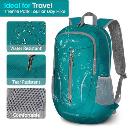 Ultra Lightweight Packable Backpack 25L - Foldable Hiking Backpacks Water Resistant Small Folding Daypack for Travel(Navy Blue)