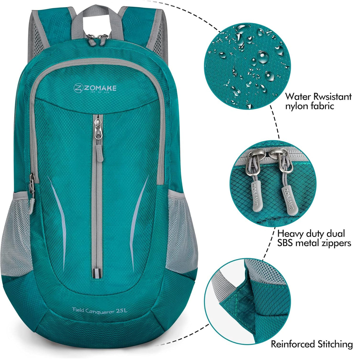 Ultra Lightweight Packable Backpack 25L - Foldable Hiking Backpacks Water Resistant Small Folding Daypack for Travel(Navy Blue)
