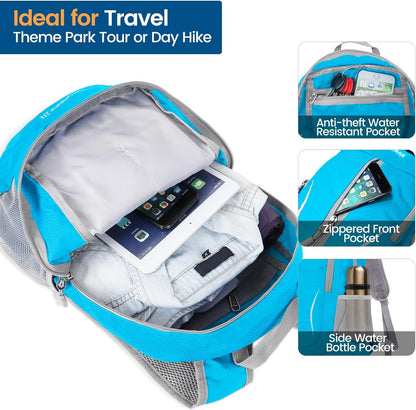 Ultra Lightweight Packable Backpack 25L - Foldable Hiking Backpacks Water Resistant Small Folding Daypack for Travel(Navy Blue)