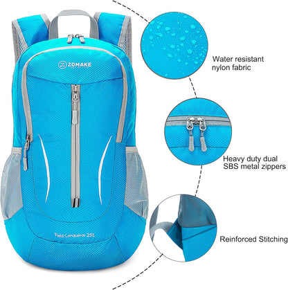 Ultra Lightweight Packable Backpack 25L - Foldable Hiking Backpacks Water Resistant Small Folding Daypack for Travel(Navy Blue)