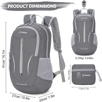 Ultra Lightweight Packable Backpack 25L - Foldable Hiking Backpacks Water Resistant Small Folding Daypack for Travel(Navy Blue)