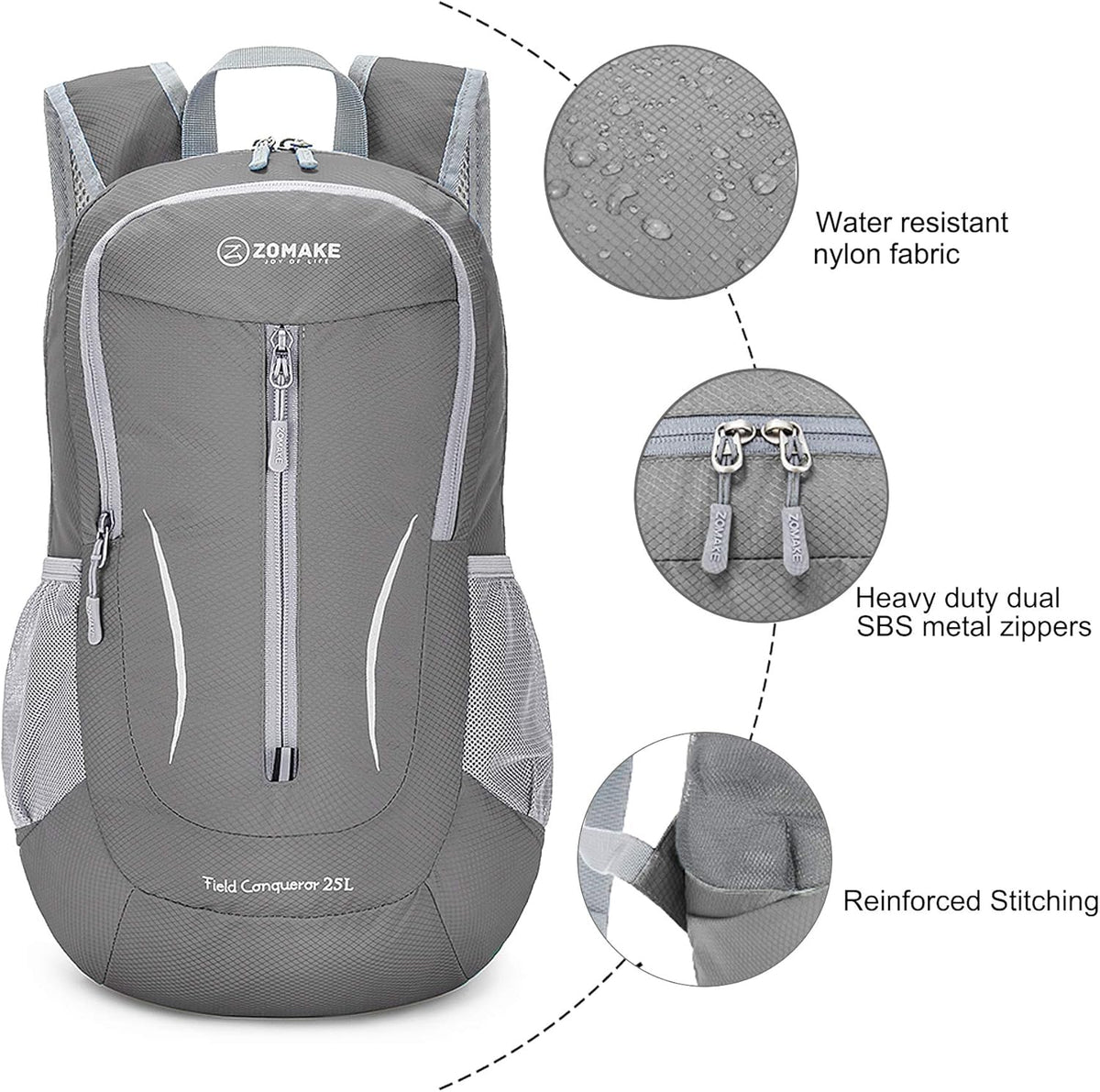 Ultra Lightweight Packable Backpack 25L - Foldable Hiking Backpacks Water Resistant Small Folding Daypack for Travel(Navy Blue)