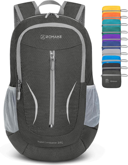Ultra Lightweight Packable Backpack 25L - Foldable Hiking Backpacks Water Resistant Small Folding Daypack for Travel(Navy Blue)