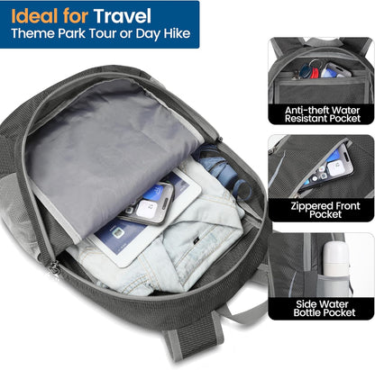 Ultra Lightweight Packable Backpack 25L - Foldable Hiking Backpacks Water Resistant Small Folding Daypack for Travel(Navy Blue)
