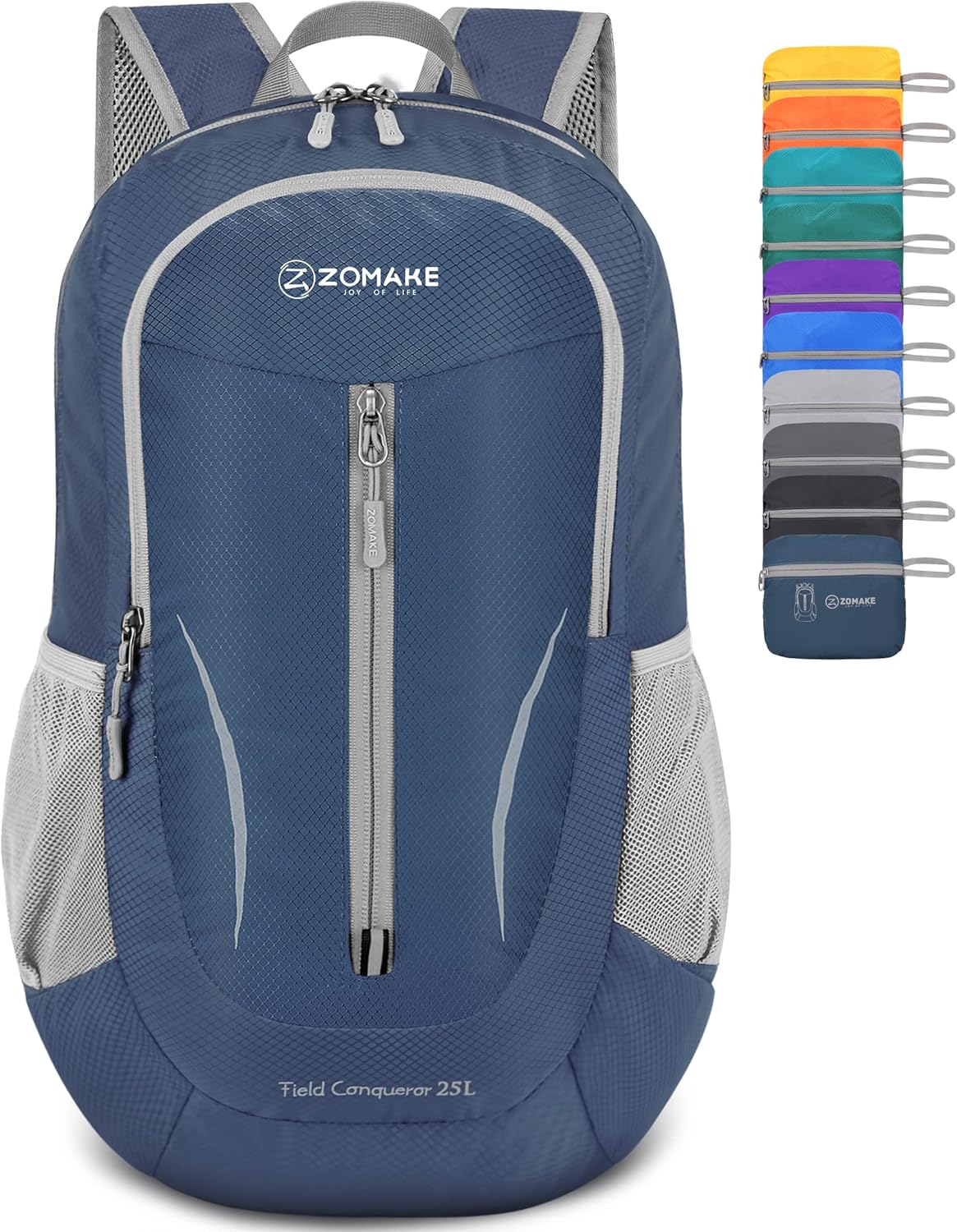 Ultra Lightweight Packable Backpack 25L - Foldable Hiking Backpacks Water Resistant Small Folding Daypack for Travel(Navy Blue)