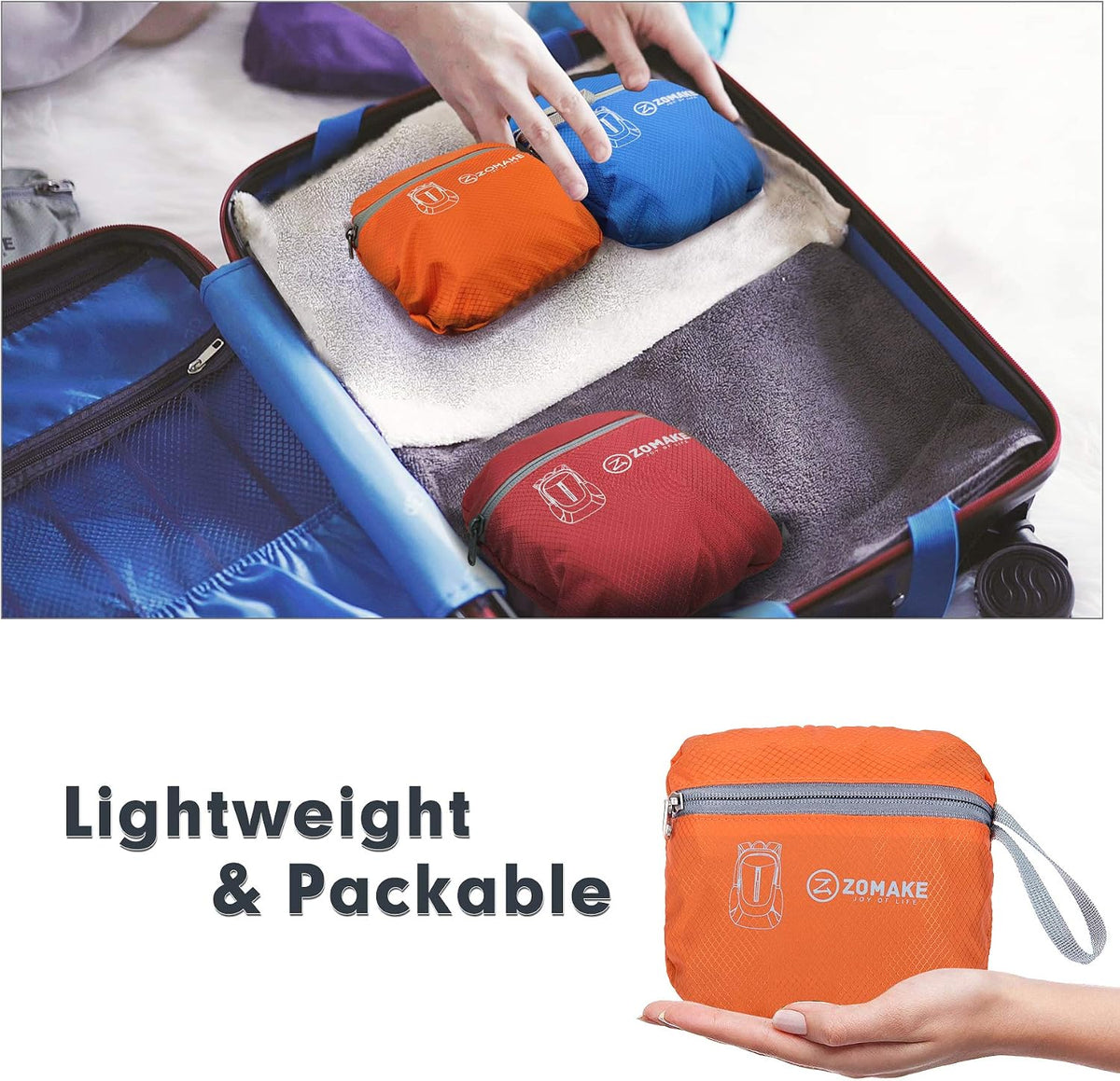 Ultra Lightweight Packable Backpack 25L - Foldable Hiking Backpacks Water Resistant Small Folding Daypack for Travel(Navy Blue)