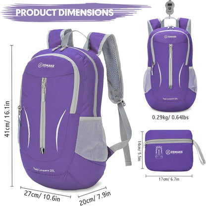 Ultra Lightweight Packable Backpack 25L - Foldable Hiking Backpacks Water Resistant Small Folding Daypack for Travel(Navy Blue)