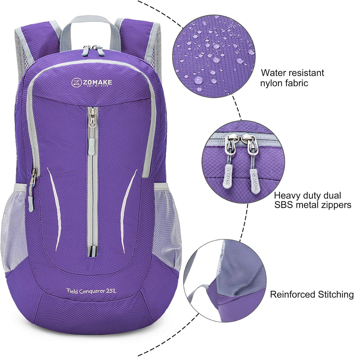 Ultra Lightweight Packable Backpack 25L - Foldable Hiking Backpacks Water Resistant Small Folding Daypack for Travel(Navy Blue)