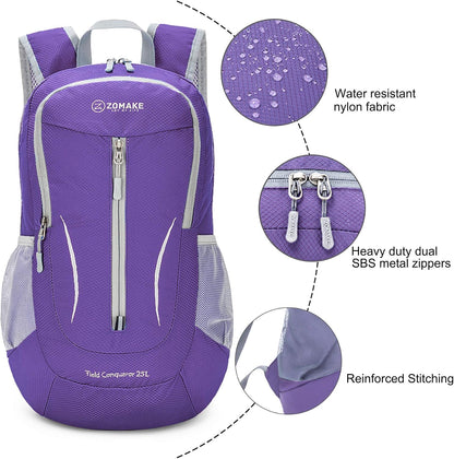 Ultra Lightweight Packable Backpack 25L - Foldable Hiking Backpacks Water Resistant Small Folding Daypack for Travel(Navy Blue)
