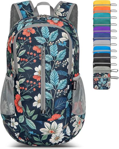 Ultra Lightweight Packable Backpack 25L - Foldable Hiking Backpacks Water Resistant Small Folding Daypack for Travel(Navy Blue)