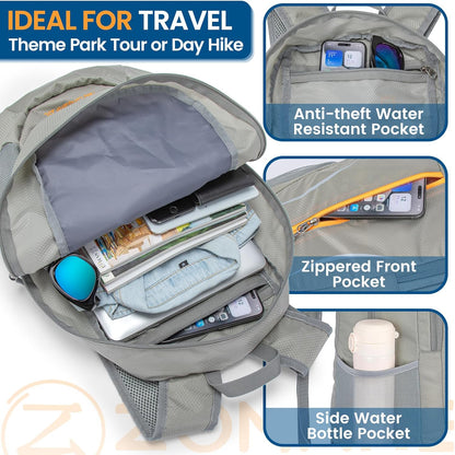 Ultra Lightweight Packable Backpack 25L - Foldable Hiking Backpacks Water Resistant Small Folding Daypack for Travel(Navy Blue)