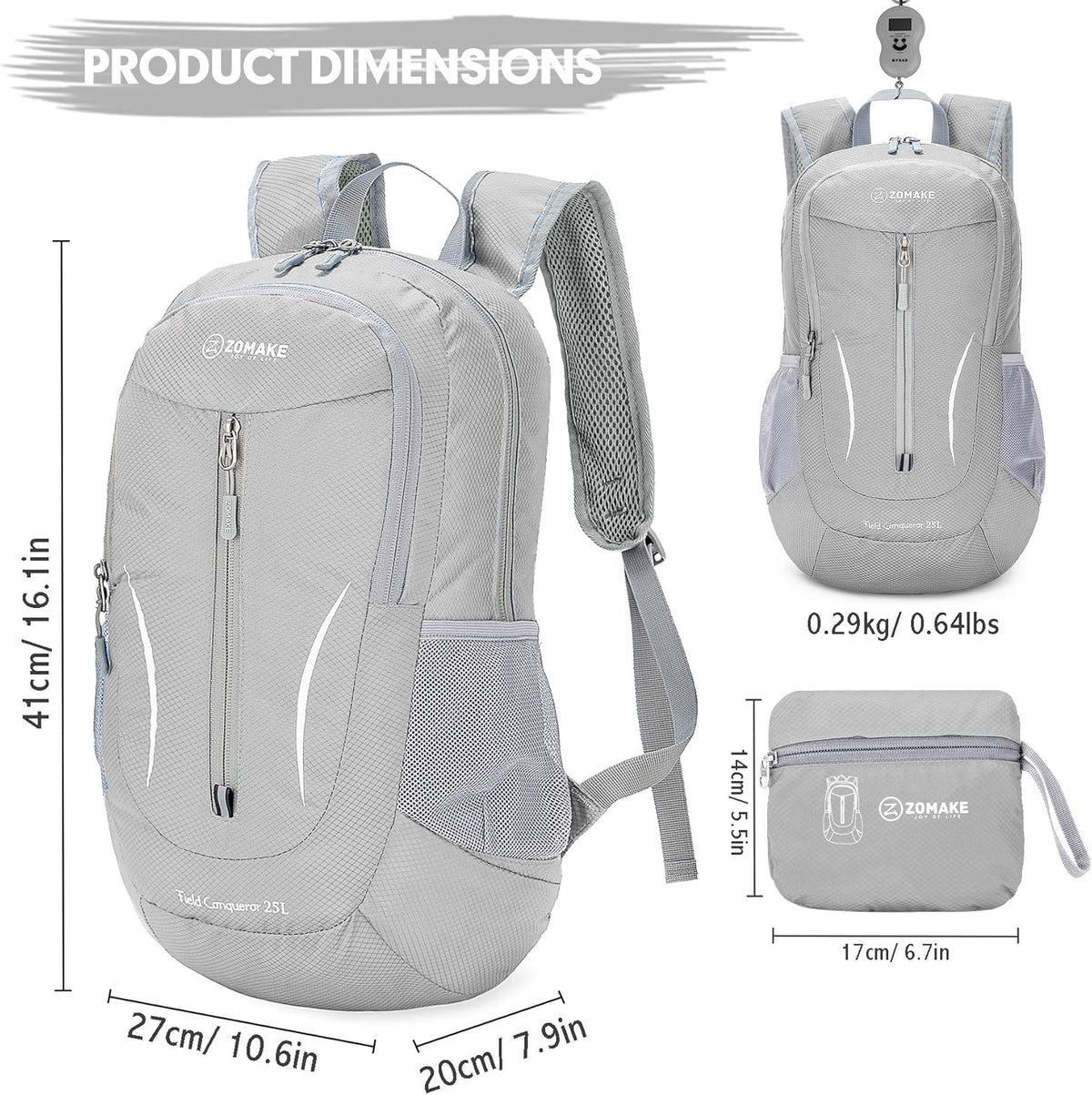 Ultra Lightweight Packable Backpack 25L - Foldable Hiking Backpacks Water Resistant Small Folding Daypack for Travel(Navy Blue)