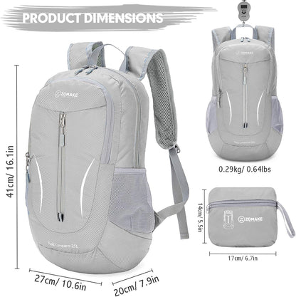 Ultra Lightweight Packable Backpack 25L - Foldable Hiking Backpacks Water Resistant Small Folding Daypack for Travel(Navy Blue)