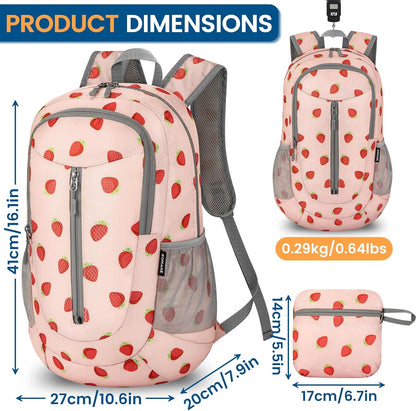 Ultra Lightweight Packable Backpack 25L - Foldable Hiking Backpacks Water Resistant Small Folding Daypack for Travel(Navy Blue)
