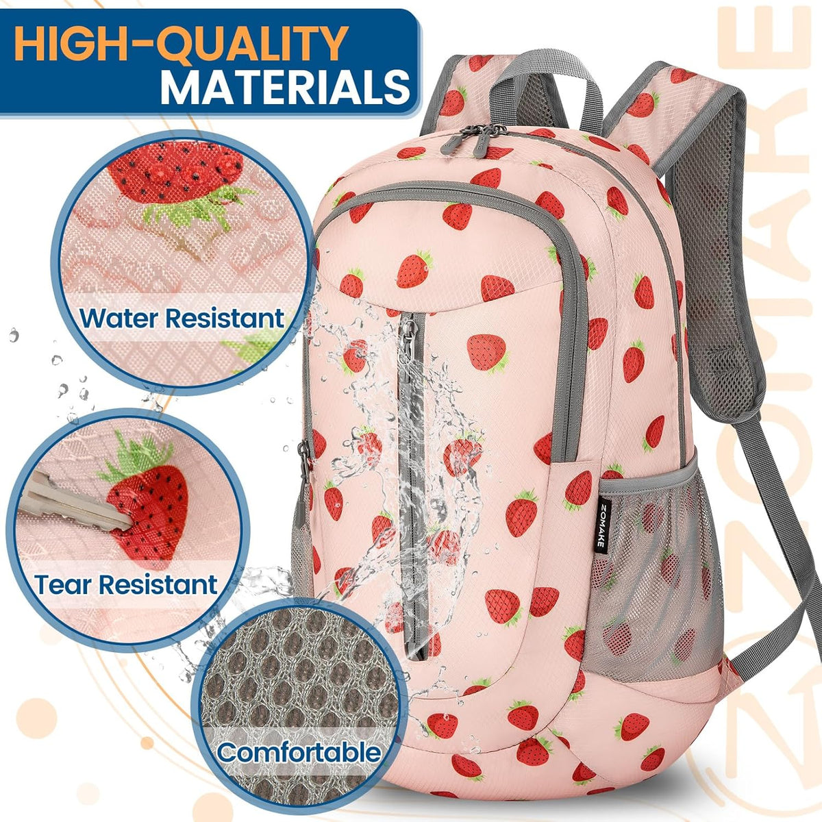 Ultra Lightweight Packable Backpack 25L - Foldable Hiking Backpacks Water Resistant Small Folding Daypack for Travel(Navy Blue)