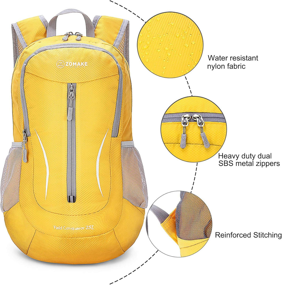 Ultra Lightweight Packable Backpack 25L - Foldable Hiking Backpacks Water Resistant Small Folding Daypack for Travel(Navy Blue)