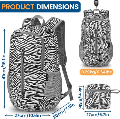 Ultra Lightweight Packable Backpack 25L - Foldable Hiking Backpacks Water Resistant Small Folding Daypack for Travel(Navy Blue)