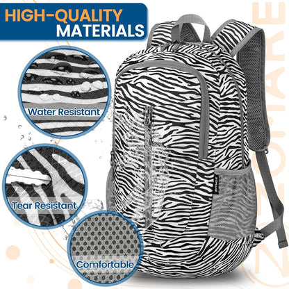 Ultra Lightweight Packable Backpack 25L - Foldable Hiking Backpacks Water Resistant Small Folding Daypack for Travel(Navy Blue)