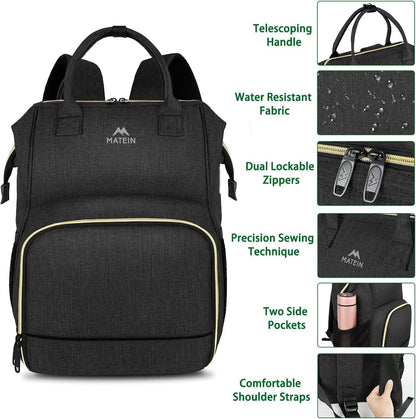 Insulated Lunch Backpack for Women, 15.6 Inch Work Laptop Backpack | with Lunch Compartment, Water-Resistant, Office Picnic College, Computer Backpacks, Meal Prep Bag, Gifts for Nurse Teacher
