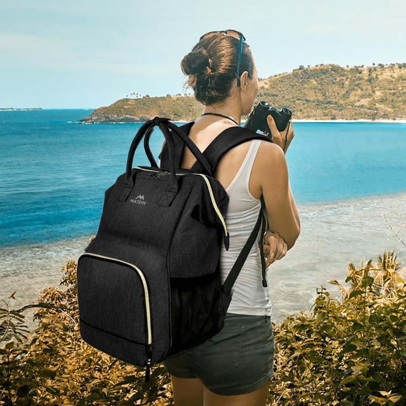 Insulated Lunch Backpack for Women, 15.6 Inch Work Laptop Backpack | with Lunch Compartment, Water-Resistant, Office Picnic College, Computer Backpacks, Meal Prep Bag, Gifts for Nurse Teacher