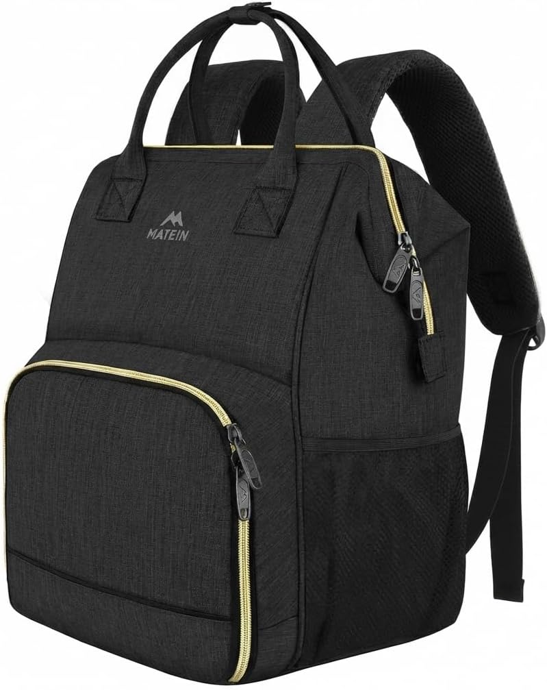 Insulated Lunch Backpack for Women, 15.6 Inch Work Laptop Backpack | with Lunch Compartment, Water-Resistant, Office Picnic College, Computer Backpacks, Meal Prep Bag, Gifts for Nurse Teacher