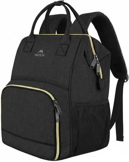 Insulated Lunch Backpack for Women, 15.6 Inch Work Laptop Backpack | with Lunch Compartment, Water-Resistant, Office Picnic College, Computer Backpacks, Meal Prep Bag, Gifts for Nurse Teacher