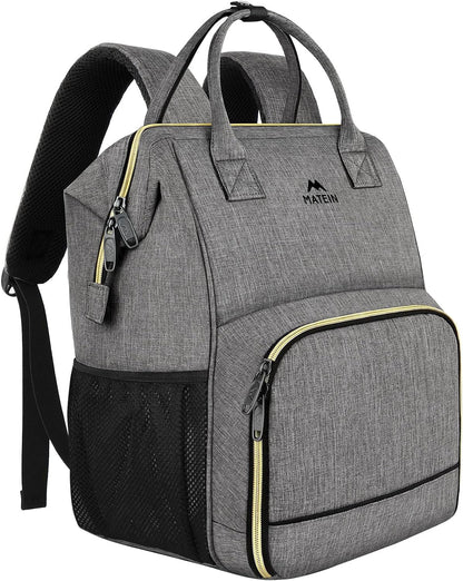 Insulated Lunch Backpack for Women, 15.6 Inch Work Laptop Backpack | with Lunch Compartment, Water-Resistant, Office Picnic College, Computer Backpacks, Meal Prep Bag, Gifts for Nurse Teacher