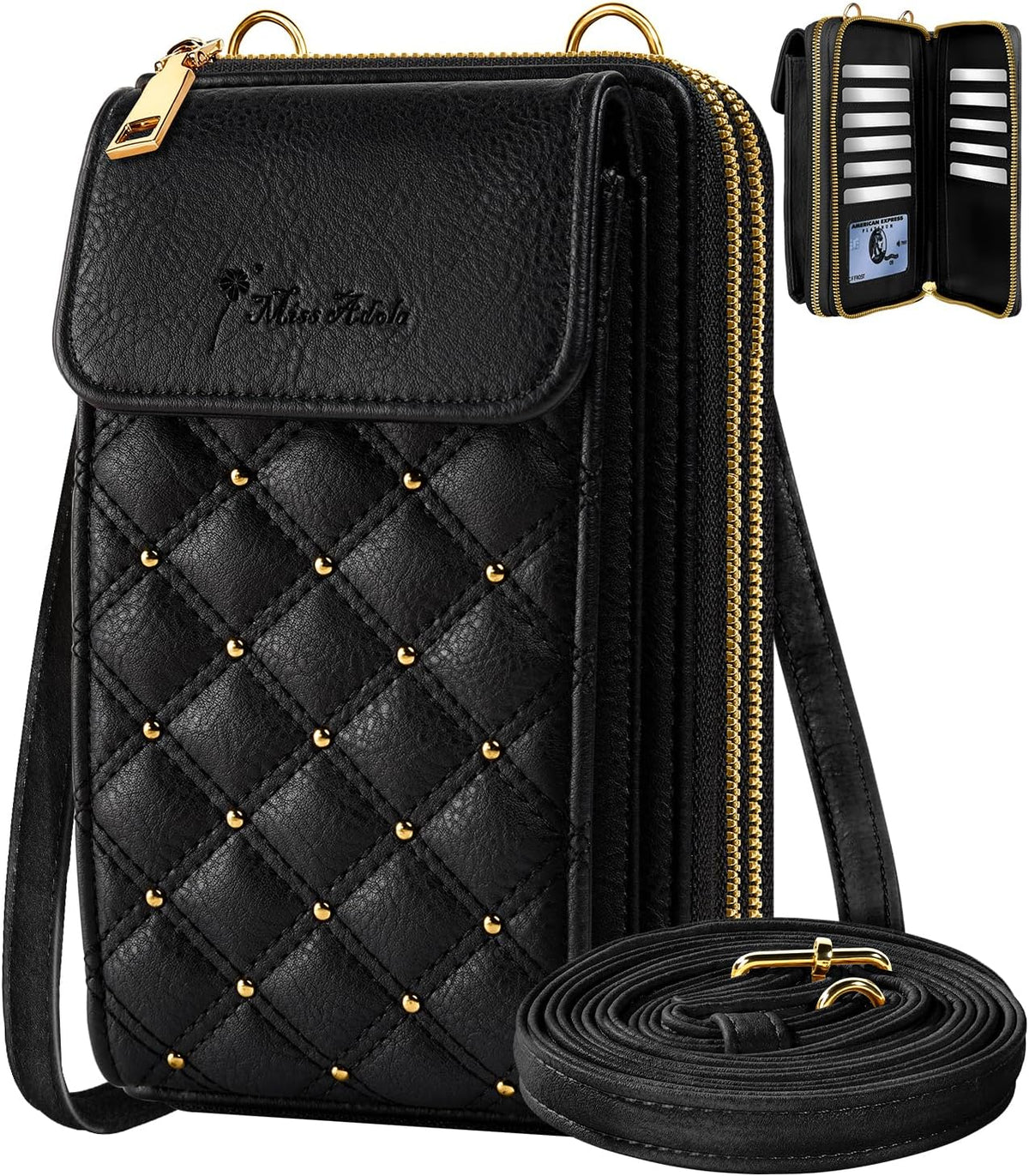 Crossbody Phone Purse for Women - Cute Small Bags Cellphone Wallet RFID Blocking with Strap Zipper and Card Slots
