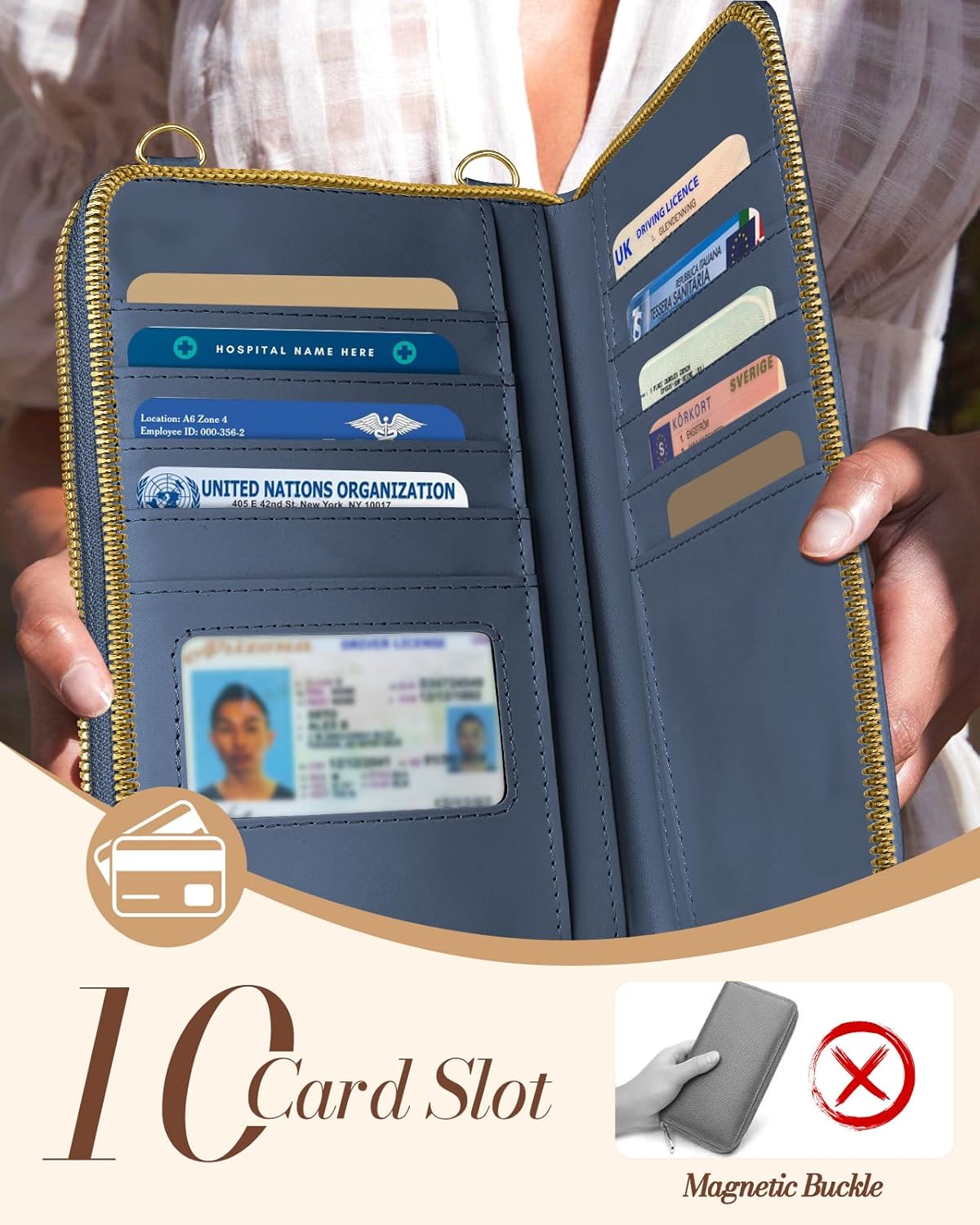 Crossbody Phone Purse for Women - Cute Small Bags Cellphone Wallet RFID Blocking with Strap Zipper and Card Slots
