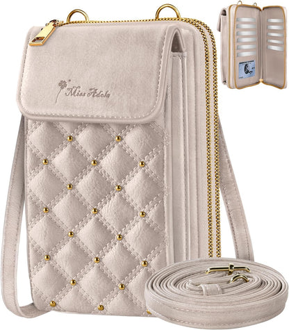 Crossbody Phone Purse for Women - Cute Small Bags Cellphone Wallet RFID Blocking with Strap Zipper and Card Slots