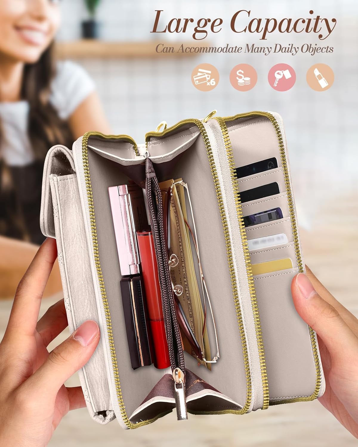 Crossbody Phone Purse for Women - Cute Small Bags Cellphone Wallet RFID Blocking with Strap Zipper and Card Slots
