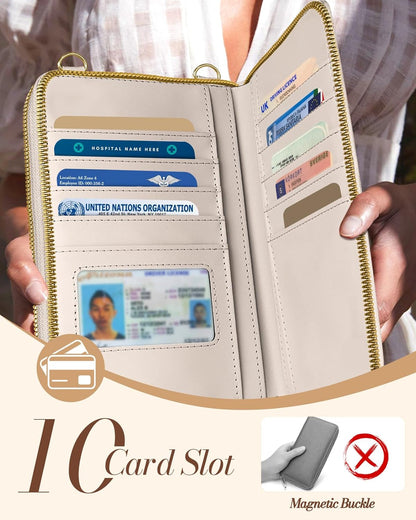 Crossbody Phone Purse for Women - Cute Small Bags Cellphone Wallet RFID Blocking with Strap Zipper and Card Slots
