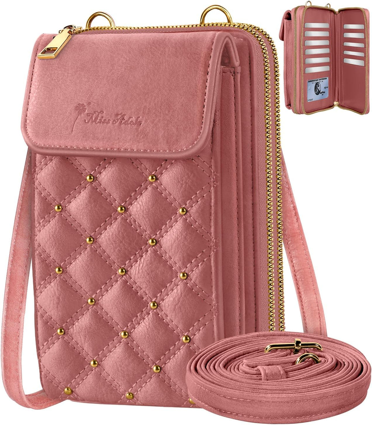 Crossbody Phone Purse for Women - Cute Small Bags Cellphone Wallet RFID Blocking with Strap Zipper and Card Slots