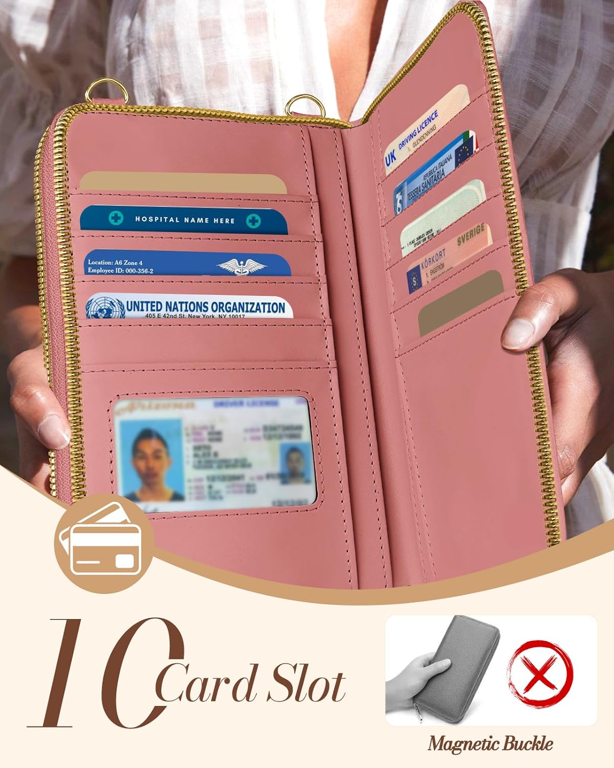 Crossbody Phone Purse for Women - Cute Small Bags Cellphone Wallet RFID Blocking with Strap Zipper and Card Slots